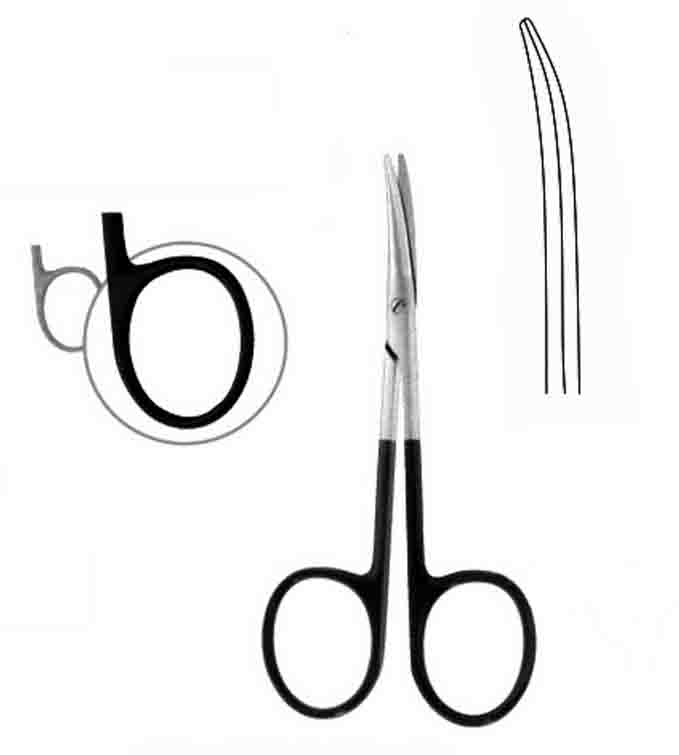 BABY-METZENBAUM MAKAS SİYAH SAPLI DÜZ 11,5CM   